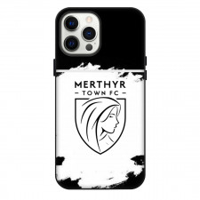 National League North Merthyr Town Phone Case For iPhone Samsung Galaxy Pixel OnePlus Vivo Xiaomi Asus Sony Motorola Nokia - Large Logo In White And Black Background