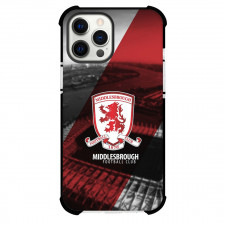 Middlesbrough F.C. Phone Case For iPhone and Samsung Galaxy Devices - Middlesbrough F.C. Logo Stripe Background