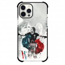 Luka Modric Phone Case For iPhone and Samsung Galaxy Devices - Luka Modric 10 Croatia National Football Standing Back Holding Croatian Flag Poster