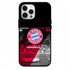 FC Bayern Munich Phone Case For iPhone and Samsung Galaxy Devices - FC Bayern Munich Logo Stripe Background