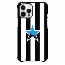 Newcastle Blue Star Football Club Phone Case For iPhone Samsung Galaxy Pixel OnePlus Vivo Xiaomi Asus Sony Motorola Nokia - Newcastle Blue Star Football Club with Logo Vertical Stripe Black and White Effect