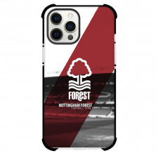 Nottingham Forest F.C. Phone Case For iPhone and Samsung Galaxy Devices - Nottingham Forest F.C. Logo Stripe Background