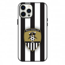 EFL League Two Notts County Phone Case For iPhone Samsung Galaxy Pixel OnePlus Vivo Xiaomi Asus Sony Motorola Nokia - Large Logo Black And White Stripe Background