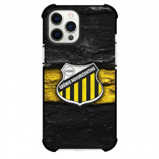 Gremio Novorizontino Phone Case For iPhone Samsung Galaxy Pixel OnePlus Vivo Xiaomi Asus Sony Motorola Nokia - Gremio Novorizontino with Logo Wood Effect Yellow Background