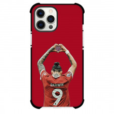 Darwin Nunez Phone Case For iPhone Samsung Galaxy Pixel OnePlus Vivo Xiaomi Asus Sony Motorola Nokia - Darwin Nunez 9 Liverpool F.C. Back Showing Love Sign On Red Background