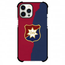 Orgryte IS Phone Case For iPhone Samsung Galaxy Pixel OnePlus Vivo Xiaomi Asus Sony Motorola Nokia - Orgryte IS Logo ON Navy Blue And Red Wine Background Football Club