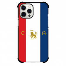 CA Osasuna Phone Case For iPhone Samsung Galaxy Pixel OnePlus Vivo Xiaomi Asus Sony Motorola Nokia - CA Osasuna Golden Monogram On Red White And Blue Background Football Club