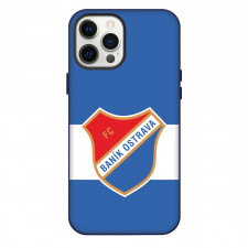 FC Banik Ostrava Phone Case For iPhone Samsung Galaxy Pixel OnePlus Vivo Xiaomi Asus Sony Motorola Nokia - Logo In Blue And White Line Background