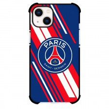 Paris Saint-Germain F.C. Phone Case For iPhone Samsung Galaxy Pixel OnePlus Vivo Xiaomi Asus Sony Motorola Nokia - Paris Saint-Germain F.C. Logo On Blue Red Strip Background