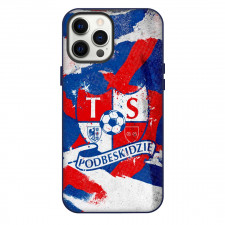 TS Podbeskidzie Bielsko Biala Phone Case For iPhone Samsung Galaxy Pixel OnePlus Vivo Xiaomi Asus Sony Motorola Nokia - Logo In Red And Blue Grunge
