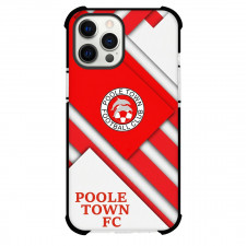 Poole Town Football Club Phone Case For iPhone Samsung Galaxy Pixel OnePlus Vivo Xiaomi Asus Sony Motorola Nokia - Poole Town Football Club Logo with Layered Diagonal Panel Red Effect