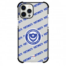 Portsmouth FC Phone Case For iPhone and Samsung Galaxy Devices - Portsmouth Football Club Medley Monogram Wordmark
