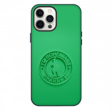 Bohemians Praha 1905 Phone Case For iPhone Samsung Galaxy Pixel OnePlus Vivo Xiaomi Asus Sony Motorola Nokia - 3d Logo In Green Background