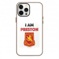 Preston Lions Football Club Phone Case For iPhone Samsung Galaxy Pixel OnePlus Vivo Xiaomi Asus Sony Motorola Nokia - Logo In Dotted Pattern White Background