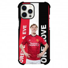 Rasmus Hojlund Phone Case For iPhone and Samsung Galaxy Devices - Rasmus Hojlund Manchester United F.C. Standing Portrait Poster