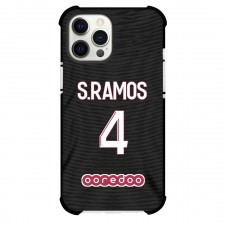 Sergio Ramos Phone Case For iPhone and Samsung Galaxy Devices - Sergio Ramos Paris Saint-Germain No. 4 Jersey Black