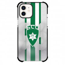 SC Covilha Phone Case For iPhone Samsung Galaxy Pixel OnePlus Vivo Xiaomi Asus Sony Motorola Nokia - SC Covilha Logo On Green Stripe Gray Background