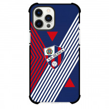 SD Huesca Phone Case For iPhone Samsung Galaxy Pixel OnePlus Vivo Xiaomi Asus Sony Motorola Nokia - SD Huesca Logo On Blue Red White Abstract Background Football Club