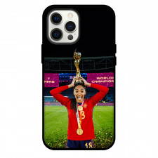 Spain Women National Team World Cup Salma Paralluelo Phone Case For iPhone and Samsung Galaxy Devices - Salma Paralluelo Trophy Portrait