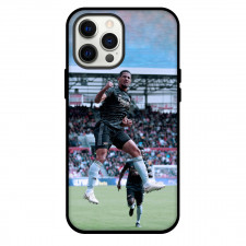 William Saliba Phone Case For iPhone and Samsung Galaxy Devices - William Saliba Arsenal F.C. Jumping Celebration Poster
