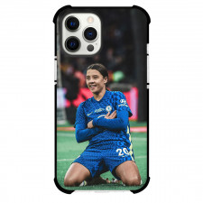Sam Kerr Phone Case For iPhone and Samsung Galaxy Devices - Sam Kerr Chelsea F.C. Sitting Poster