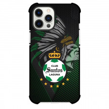 Club Santos Laguna, S.A. de C.V. Phone Case For iPhone Samsung Galaxy Pixel OnePlus Vivo Xiaomi Asus Sony Motorola Nokia - Club Santos Laguna, S.A. de C.V. with Logo Diagonal Strip Green Wing Shadow