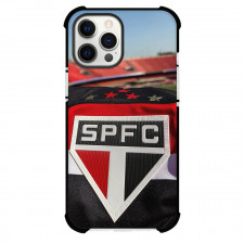 Sao Paulo Futebol Clube Phone Case For iPhone Samsung Galaxy Pixel OnePlus Vivo Xiaomi Asus Sony Motorola Nokia - Sao Paulo Futebol Clube Stadium with Logo Bold Band Stripe Effect