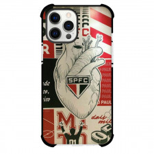 Sao Paulo Futebol Clube Phone Case For iPhone Samsung Galaxy Pixel OnePlus Vivo Xiaomi Asus Sony Motorola Nokia - Sao Paulo Futebol Clube with Logo Vintage Collage Background