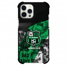 U.S. Sassuolo Calcio Phone Case For iPhone and Samsung Galaxy Devices - U.S. Sassuolo Calcio Logo Stripe Background