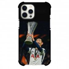 Son Heung-Min Phone Case For iPhone Samsung Galaxy Pixel OnePlus Vivo Xiaomi Asus Sony Motorola Nokia - Son Heung-Min Holding Trophy Black Background