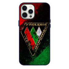 Zaglebie Sosnowiec Phone Case For iPhone Samsung Galaxy Pixel OnePlus Vivo Xiaomi Asus Sony Motorola Nokia - Logo In Black Red And Green Grunge Background
