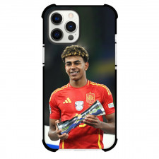 Spain Lamine Yamal Case For iPhone Samsung Galaxy Pixel OnePlus Vivo Xiaomi Asus Sony Motorola Nokia - Lamine Yamal Holding a Trophy Blur Background