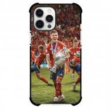 Spain Case For iPhone Samsung Galaxy Pixel OnePlus Vivo Xiaomi Asus Sony Motorola Nokia - Players Kicking the Ball Crowd Background