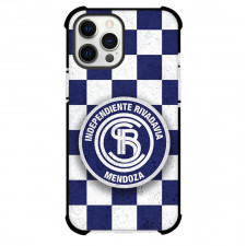 Club Sportivo Independiente Rivadavia Phone Case For iPhone Samsung Galaxy Pixel OnePlus Vivo Xiaomi Asus Sony Motorola Nokia - Club Sportivo Independiente Rivadavia Logo with Blue Checker Pattern