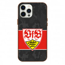VFB Stuttgart II Phone Case For iPhone Samsung Galaxy Pixel OnePlus Vivo Xiaomi Asus Sony Motorola Nokia - Logo In Red And Gray Camo Background Football Club
