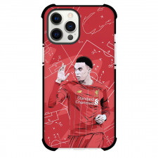Trent Alexander-Arnold Phone Case For iPhone and Samsung Galaxy Devices - Trent Alexander-Arnold Liverpool F.C. Vector Portrait Red Background