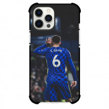 Thiago Silva Phone Case For iPhone and Samsung Galaxy Devices - Thiago Silva Chelsea F.C. 6 Standing Back Poster