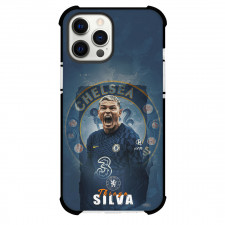 Thiago Silva Phone Case For iPhone and Samsung Galaxy Devices - Thiago Silva Chelsea F.C. Shouting On Club Logo