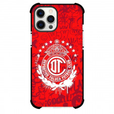 Deportivo Toluca Futbol Club S.A. de C.V. Phone Case For iPhone Samsung Galaxy Pixel OnePlus Vivo Xiaomi Asus Sony Motorola Nokia - Deportivo Toluca Futbol Club S.A. de C.V. Logo with Red Effect Background