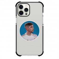 Federico Valverde Phone Case For iPhone Samsung Galaxy Pixel OnePlus Vivo Xiaomi Asus Sony Motorola Nokia - Federico Valverde Real Madrid Side Portrait On Blue Background Sticker