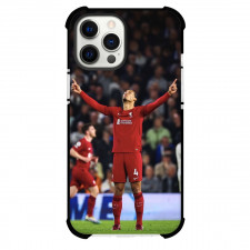 Liverpool F.C. Virgil Van Dijk Phone Case For iPhone and Samsung Galaxy Devices - Virgil Van Dijk 23/24 Carabao Cup Pointing to Sky