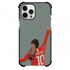 Van De Donk Phone Case For iPhone and Samsung Galaxy Devices - Van De Donk FC Bayern Munich Standing Back On Gray Background