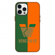 Venezia FC Phone Case For iPhone Samsung Galaxy Pixel OnePlus Vivo Xiaomi Asus Sony Motorola Nokia - Logo In Green And Orange Background