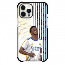 Vini Jr. Phone Case For iPhone and Samsung Galaxy Devices - Vini Jr. Real Madrid CF Smiling Portrait Illustration