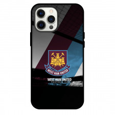 West Ham United F.C. Phone Case For iPhone and Samsung Galaxy Devices - West Ham United F.C. Logo Stripe Background
