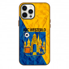 KVC Westerlo Phone Case For iPhone Samsung Galaxy Pixel OnePlus Vivo Xiaomi Asus Sony Motorola Nokia - Logo In Blue And Yellow Paper Background Football Club