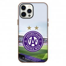 FK Austria Wien Phone Case For iPhone Samsung Galaxy Pixel OnePlus Vivo Xiaomi Asus Sony Motorola Nokia - Logo In Field Stadium Background