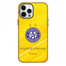 FK Austria Wien Phone Case For iPhone Samsung Galaxy Pixel OnePlus Vivo Xiaomi Asus Sony Motorola Nokia - Logo Poster In Yellow Background