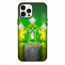 National League Yeovil Town Phone Case For iPhone Samsung Galaxy Pixel OnePlus Vivo Xiaomi Asus Sony Motorola Nokia - Large logo In Blur Background