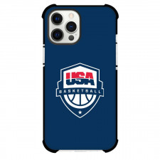 Fiba World Cup 2023 USA Phone Case For iPhone And Samsung Galaxy - USA Basketball Team Logo On Blue Background